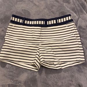 NWT The Limited Navy and White Striped Shorts